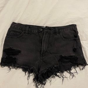 Black Abercrombie jean shorts
